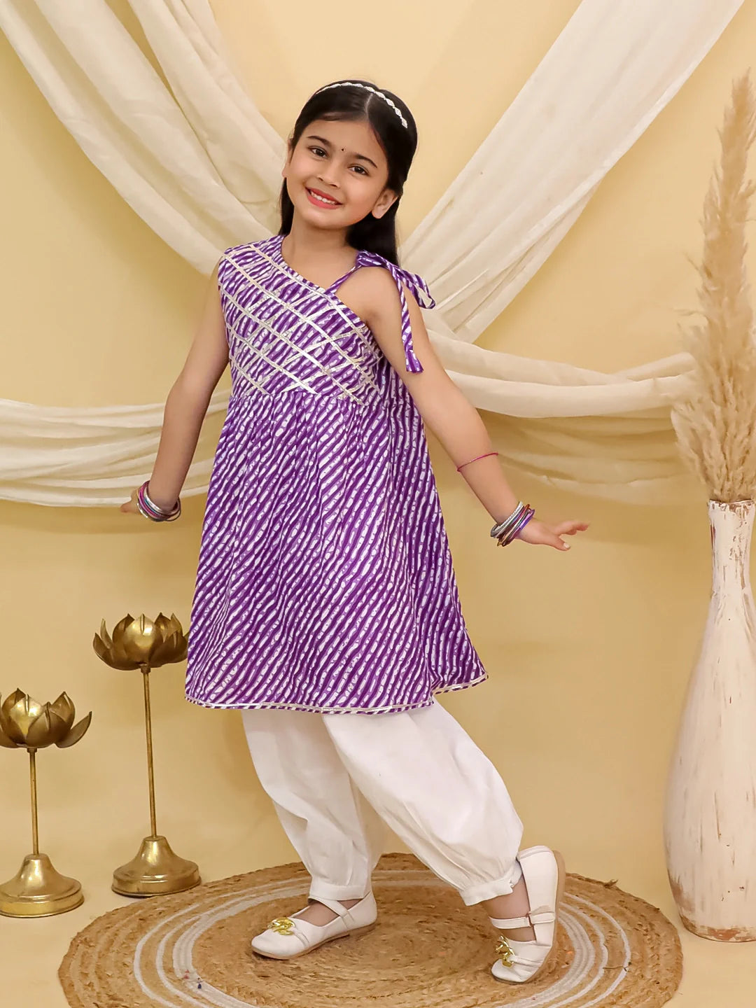 Ethnic Suit Set for Girls - Red | BS26SU34PUA | DesiQlo