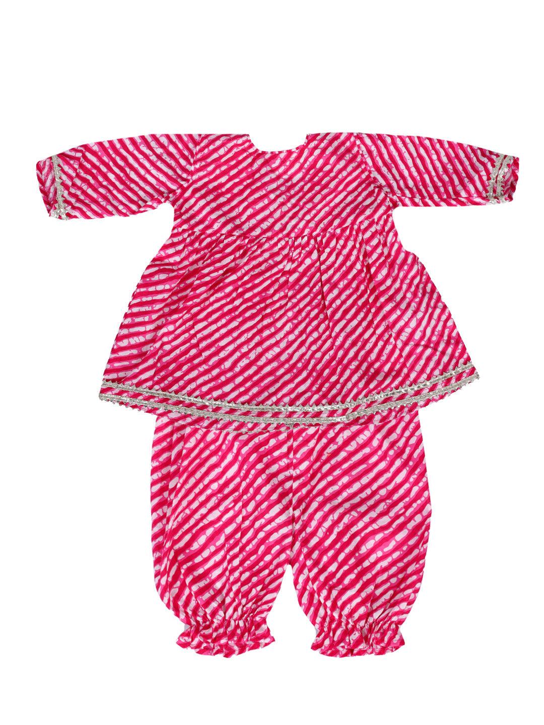 Pure Cotton Ethnic Suit Set for Girls - Pink | BW23IN50PIA | DesiQlo