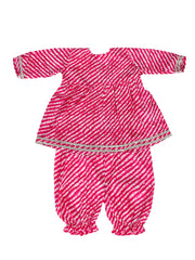 Pure Cotton Ethnic Suit Set for Girls - Pink | BW23IN50PIA