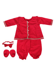 Cotton Ethnic Suit Set for Girls - Red | BW23IN53RDA