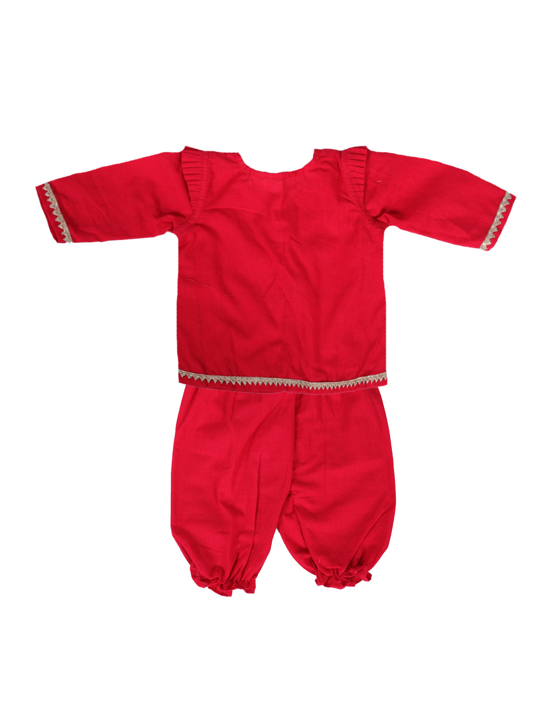 Cotton Ethnic Suit Set for Girls - Red | BW23IN53RDA | DesiQlo