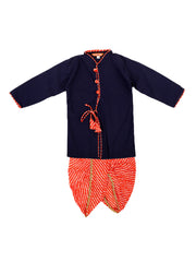 Pure Cotton Dhoti Kurta Set for Boys - Blue | BW23IN54BLA