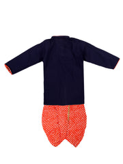 Pure Cotton Dhoti Kurta Set for Boys - Blue | BW23IN54BLA
