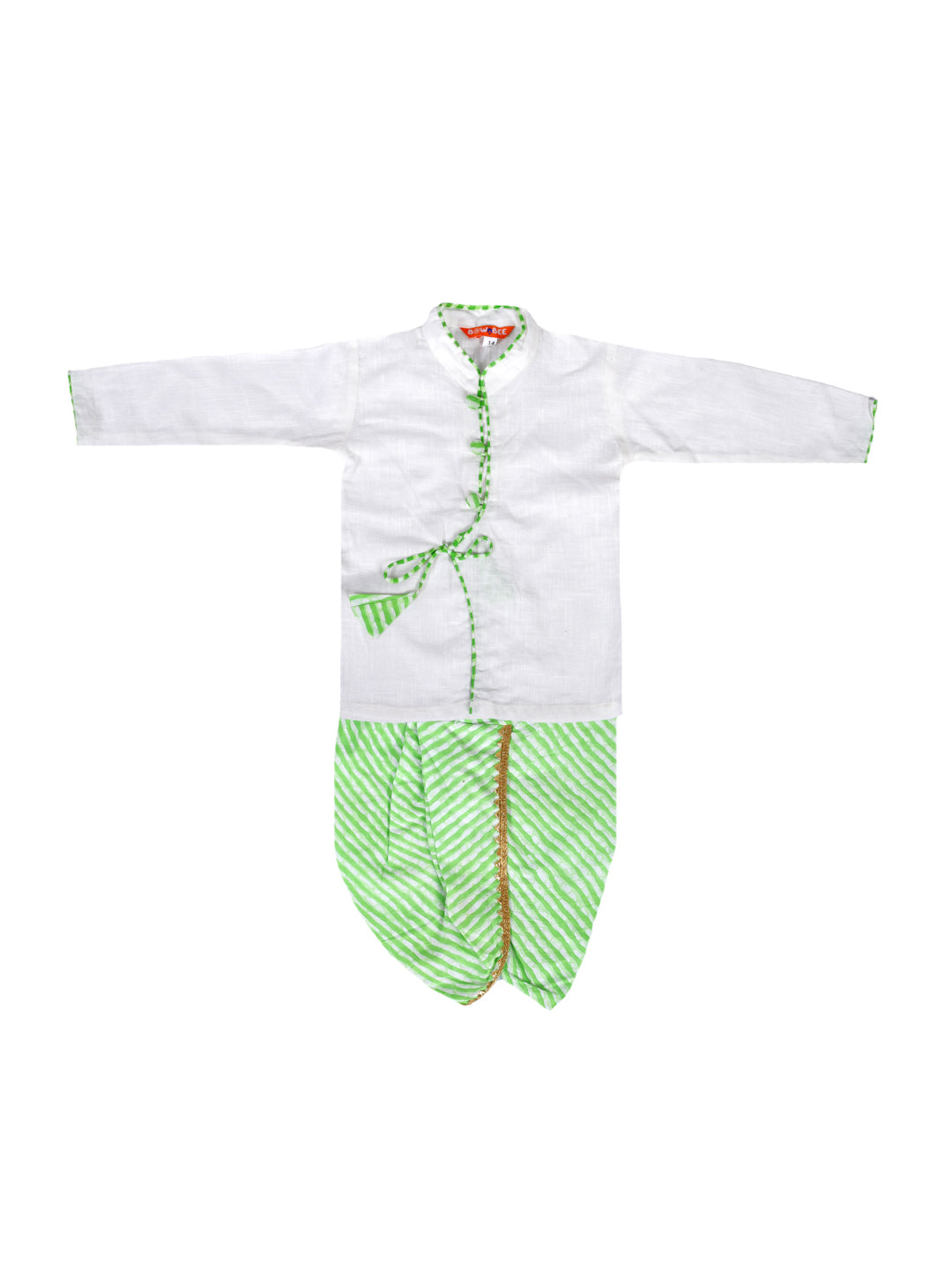 Pure Cotton Dhoti Kurta Set for Boys - White | BW23IN54WHA | DesiQlo