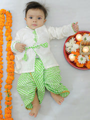 Pure Cotton Dhoti Kurta Set for Boys - White | BW23IN54WHA