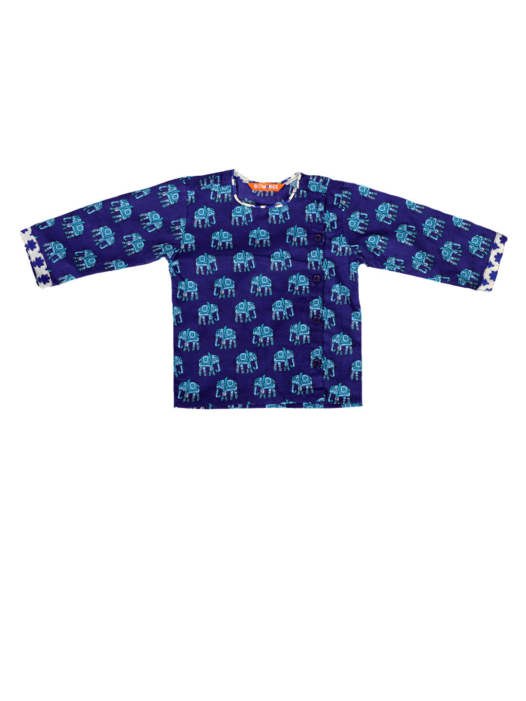 Pure Cotton Dhoti Kurta Set for Boys - Blue | BW23IN55BLA | DesiQlo