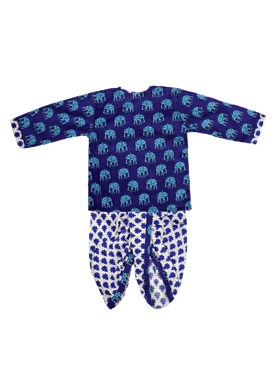 Pure Cotton Dhoti Kurta Set for Boys - Blue | BW23IN55BLA | DesiQlo