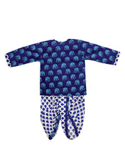 Pure Cotton Dhoti Kurta Set for Boys - Blue | BW23IN55BLA