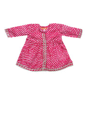 Pure Cotton Ethnic Suit Set for Girls - Pink | BW23IN50PIA
