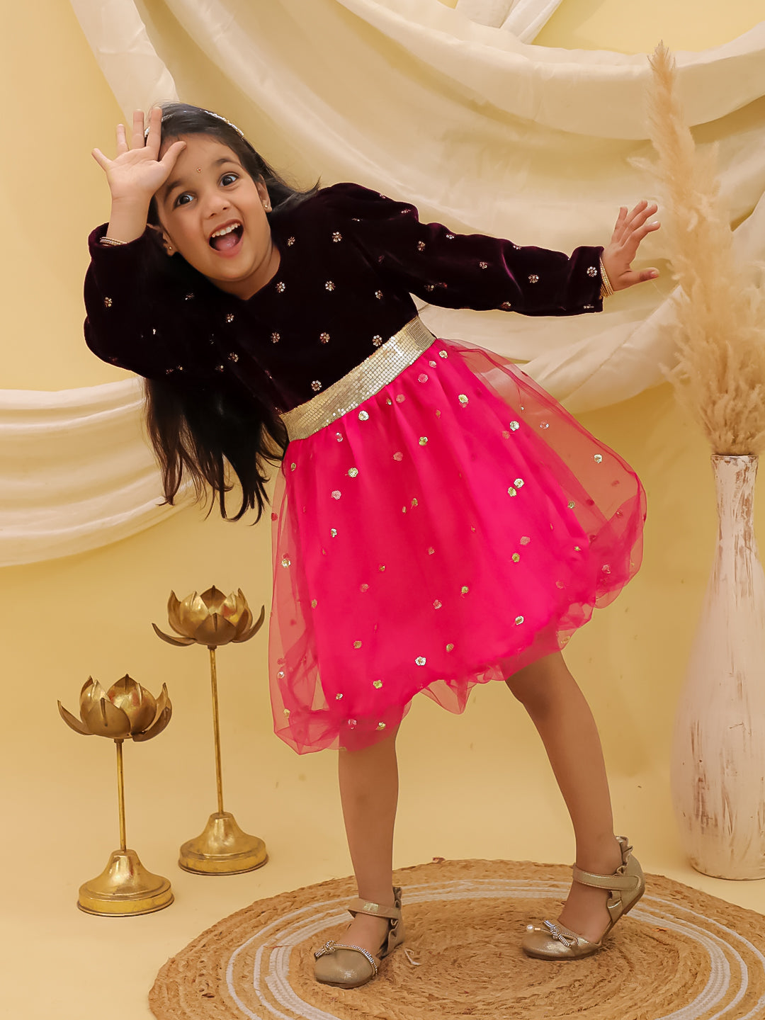 Dress for Girls - Maroon | BW25DR04WNA | DesiQlo