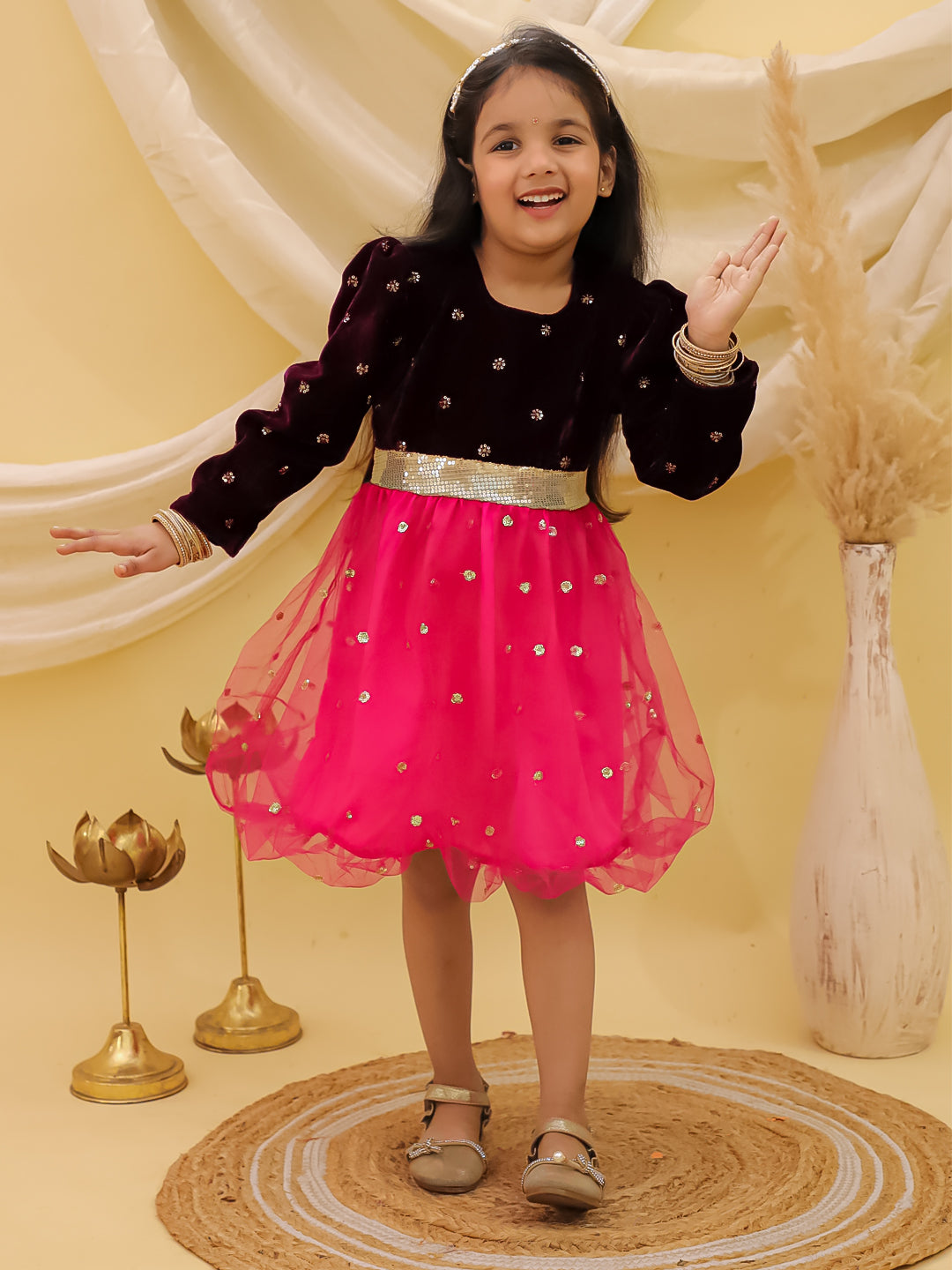 Dress for Girls - Maroon | BW25DR04WNA | DesiQlo