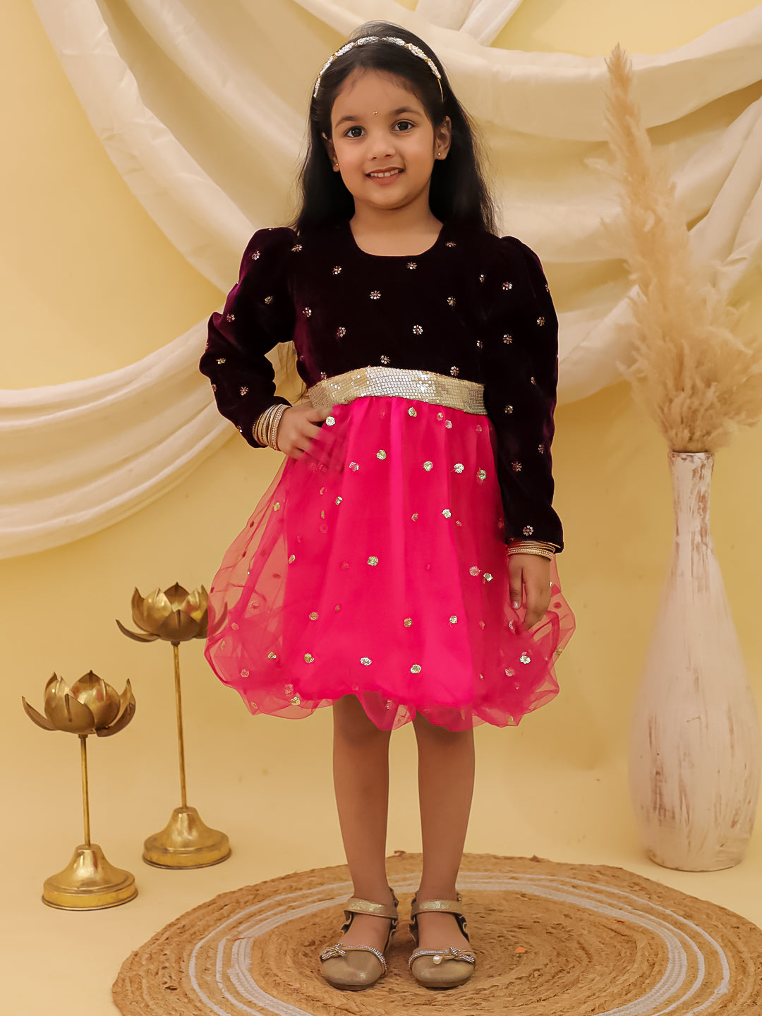 Dress for Girls - Maroon | BW25DR04WNA | DesiQlo