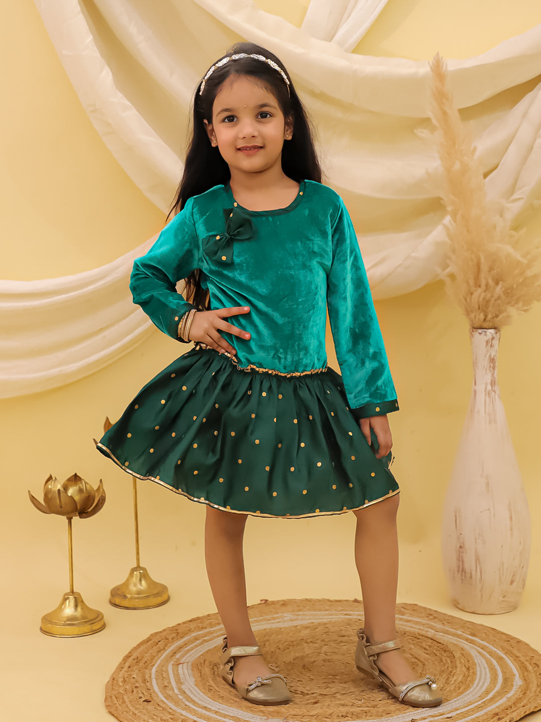 Dress for Girls - Green | BW25DR06GRA | DesiQlo