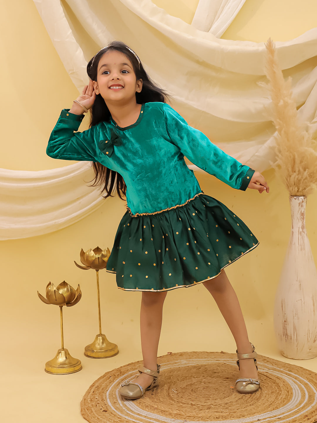 Dress for Girls - Green | BW25DR06GRA | DesiQlo
