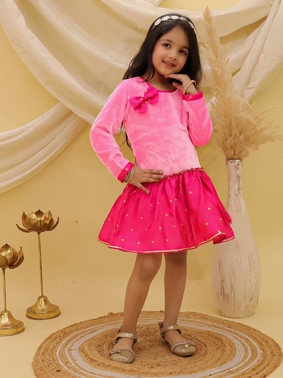 Dress for Girls - Pink | BW25DR06PIA | DesiQlo