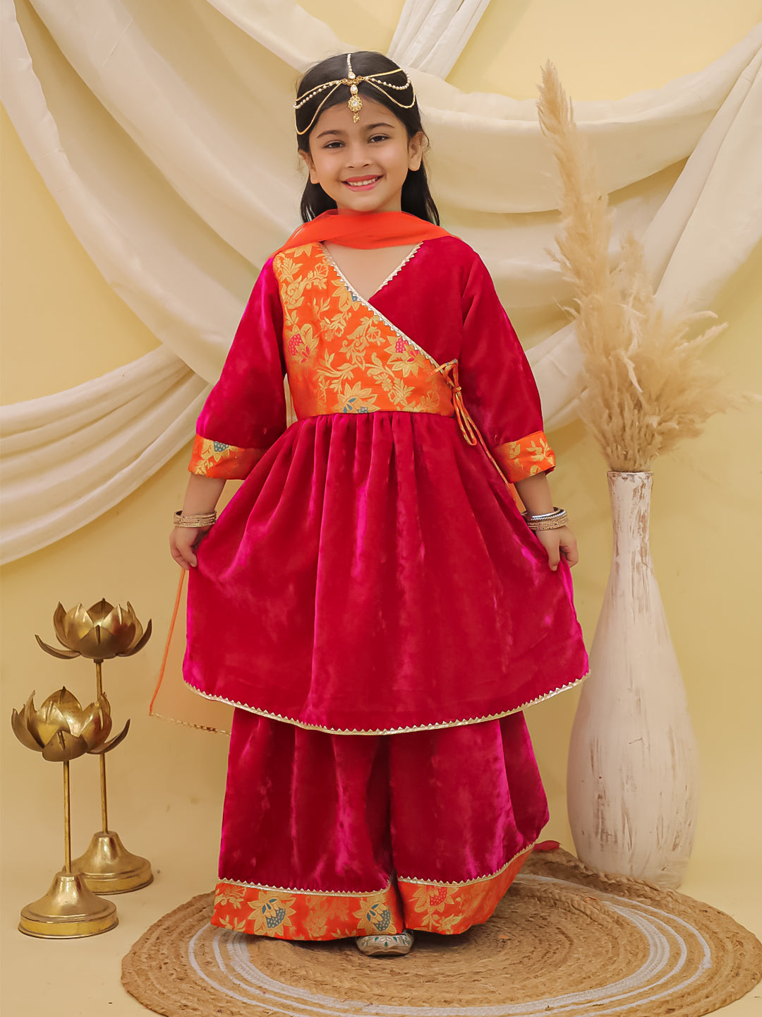 Ethnic Suit Set for Kids - Pink | BW25SU27PIA | DesiQlo