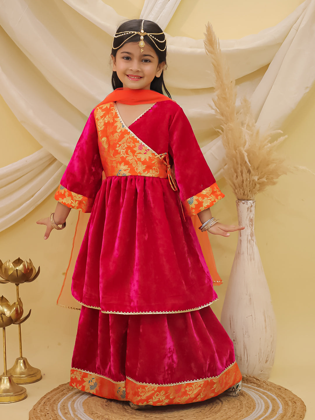 Ethnic Suit Set for Kids - Pink | BW25SU27PIA | DesiQlo