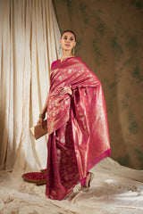 Womens Fashion Ethnic Pink Color Sarees-MLSHWSA1176PNK0ONE