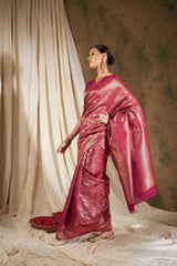 Womens Fashion Ethnic Pink Color Sarees-MLSHWSA1176PNK0ONE