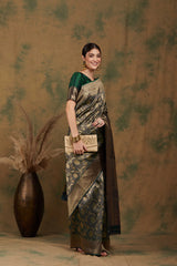 Womens Fashion Ethnic Green Color Sarees-MLSHWSA1177GRN0ONE