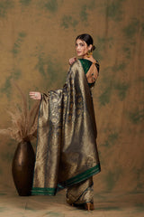 Womens Fashion Ethnic Green Color Sarees-MLSHWSA1177GRN0ONE