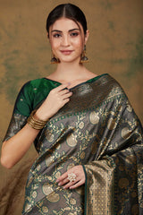 Womens Fashion Ethnic Green Color Sarees-MLSHWSA1177GRN0ONE