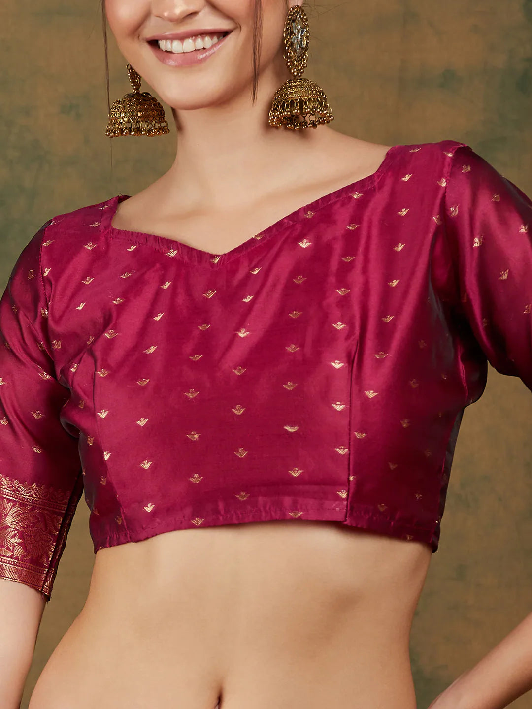 Pink Polyester Saree: Indian Wedding Sarees & Banarasi Style
