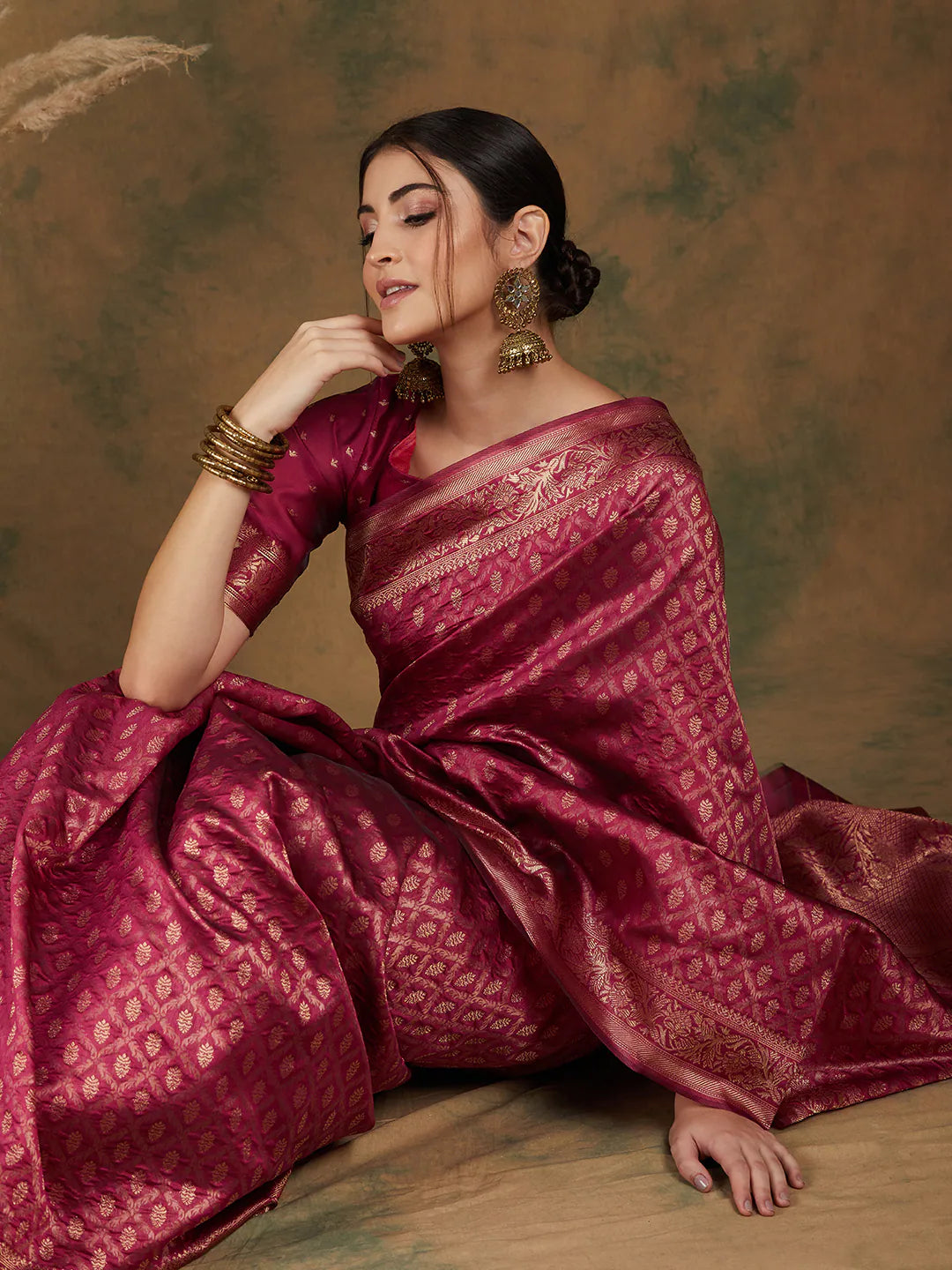 Womens Fashion Ethnic Pink Color Sarees-MLSHWSA1179PNK0ONE