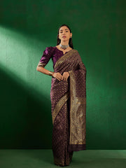 Womens Fashion Ethnic Purple Color Sarees-MLSHWSA1292PUP0ONE
