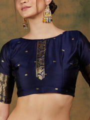 Womens Fashion Ethnic Navy Blue Color Sarees-MLSHWSA1185NBL0ONE