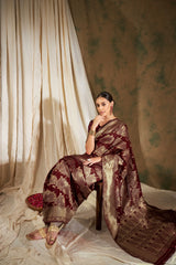 Womens Fashion Ethnic Maroon Color Sarees-MLSHWSA1186MRN0ONE
