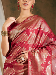 Womens Fashion Ethnic Red Color Sarees-MLSHWSA1188RED0ONE