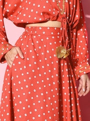 Women Printed Flared Maxi Skirt-AHSKCRDP-15028