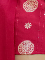 Lehenga Choli Set for Girls - Maroon | BR24LC76MRA