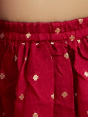 Lehenga Choli Set for Girls - Maroon | BR24LC76MRA