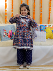 Ethnic Suit Set for Girls - Indigo | BR24SU51INA