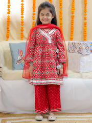 Ethnic Suit Set for Girls - Red | BR24SU51RDA