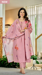 Cotton Kurta Set for Women - Pink | MLWSHKS8881PNK