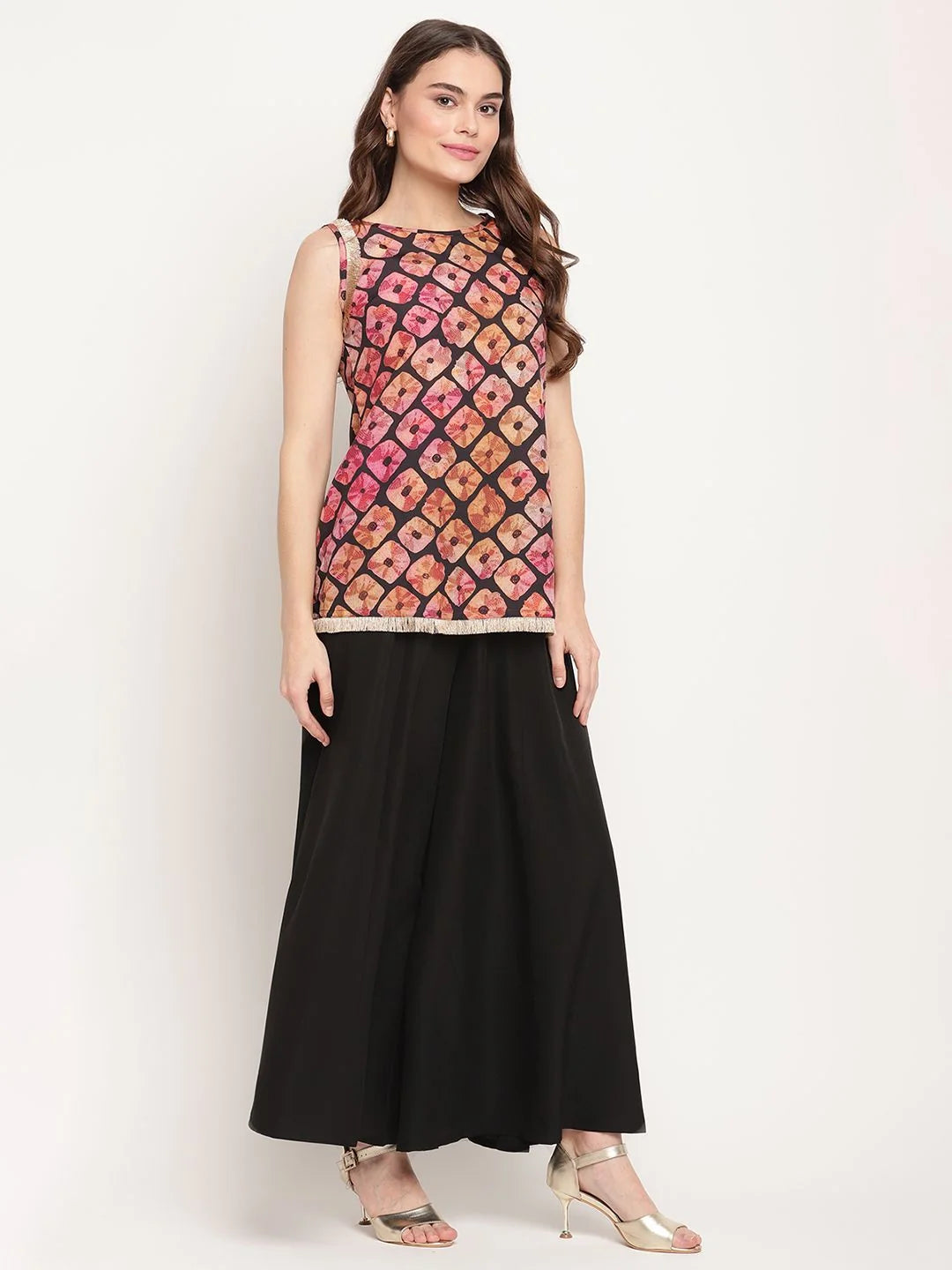 Black Shibori Co Ord Sets for Women - Palazzo Two Piece Sets