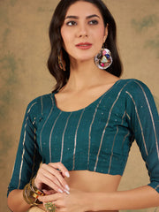 Womens Fashion Ethnic Blue Color Sarees-MLSHWSA1236BLU0ONE