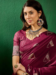 Womens Fashion Ethnic Maroon Color Sarees-MLSHWSA1307MRN0ONE