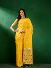 Womens Fashion Ethnic Mustard Color Sarees-MLSHWSA1306MUS0ONE