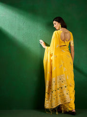 Womens Fashion Ethnic Mustard Color Sarees-MLSHWSA1306MUS0ONE