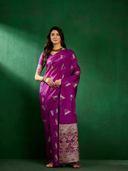 Womens Fashion Ethnic Purple Color Sarees-MLSHWSA1308PUP0ONE