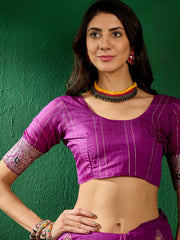 Womens Fashion Ethnic Purple Color Sarees-MLSHWSA1308PUP0ONE