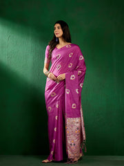 Womens Fashion Ethnic Lavender Color Sarees-MLSHWSA1311LVR0ONE