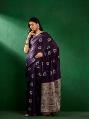 Womens Fashion Ethnic Navy Blue Color Sarees-MLSHWSA1314NBL0ONE