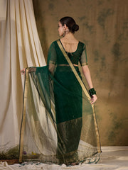 Womens Fashion Ethnic Green Color Sarees-MLSHWSA1369GRN0ONE