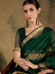 Womens Fashion Ethnic Green Color Sarees-MLSHWSA1369GRN0ONE