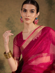Womens Fashion Ethnic Pink Color Sarees-MLSHWSA1370PNK0ONE